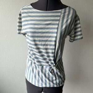 GAP top striped blue and white casual fitted at waist size XS